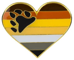 Bear Pride Heart Enamel Pin