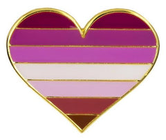 Lesbian Pride Heart Enamel Pin