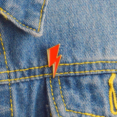 David Bowie Lightning Enamel Pin