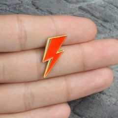 David Bowie Lightning Enamel Pin