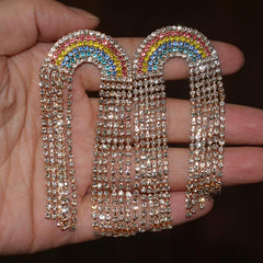 Rainbow Rhinestone Earrings
