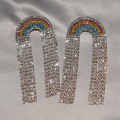 Rainbow Rhinestone Earrings