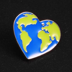 I Heart Earth Enamel Pin
