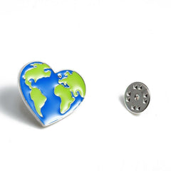 I Heart Earth Enamel Pin