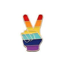 LGBT V Sign Pride Enamel Pin