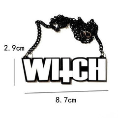 Witch Acrylic Statement Chain Necklace