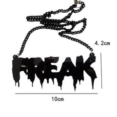 Freak Acrylic Statement Chain Necklace