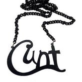 Cunt Acrylic Statement Chain Necklace