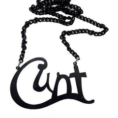 Cunt Acrylic Statement Chain Necklace