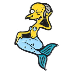 Mermaid Mr. Burns Enamel Pin