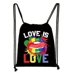 Love Is Love LGBT Drawstring Bag