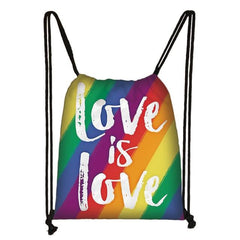 Love Is Love LGBT Drawstring Bag