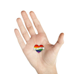 Love Is Love Pride Heart Enamel Pin
