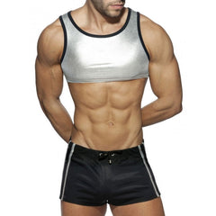 2 Piece Mens Crop Top Outfit