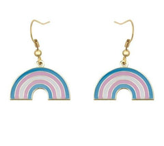 Trans Rainbow Earrings