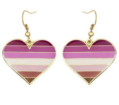 Lesbian Heart Earrings