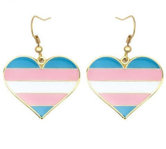 Trans Heart Earrings