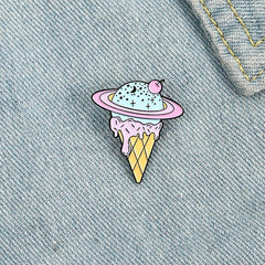 Planet Ice Cream Enamel Pin