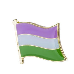 Genderqueer Flag Enamel Pin