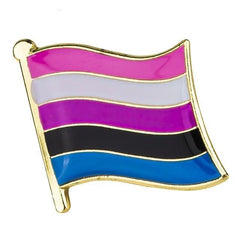 Genderfluid Flag Enamel Pin