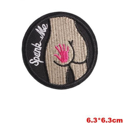 Spank Me Iron On Embroidered Patch