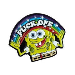Fuck Off Rainbow Spongebob Enamel Pin