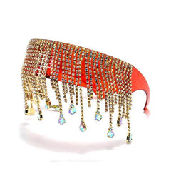 Oversized Tassel Crystal Sunglasses