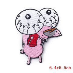 Courage The Cowardly Dog Iron On Embroidered Patch
