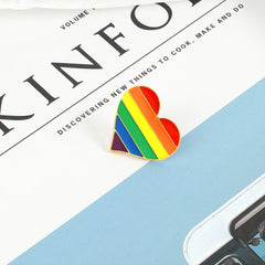 LGBT Pride Heart Enamel Pin