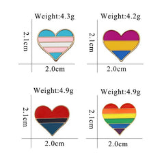 LGBT Pride Heart Enamel Pin