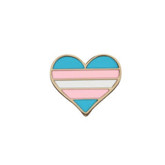 Trans Pride Heart Enamel Pin