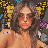 Butterfly Rimless Sunglasses