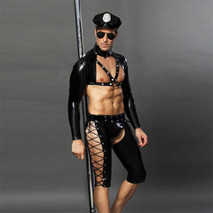 Leather Gay Police Officer Costume