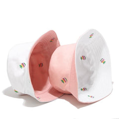 Rainbow Pineapple Printed Fisherman Hat