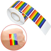500 LGBT Pride Flag Stickers On A Roll