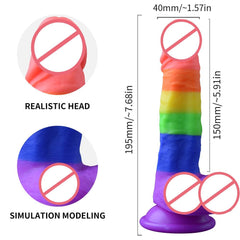 LGBT Pride Silicone Dildo / Sex Toy