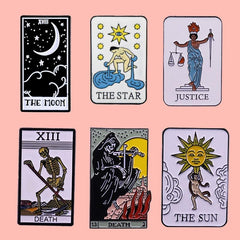 Tarot Card Divination Enamel Pins