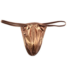 Shiny PU Leather Thong