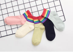 Cute Coloured Rainbow Socks