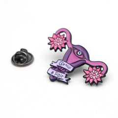 Grow A Pair Enamel Pin