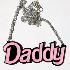 Daddy Acrylic Statement Chain Necklace