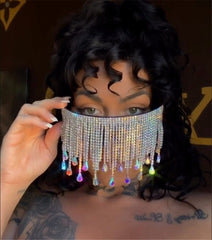 Oversized Tassel Crystal Sunglasses