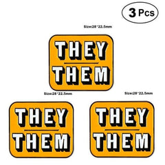 Personal Gender Pronouns Enamel Pins (Set Of 3)