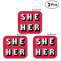 Personal Gender Pronouns Enamel Pins (Set Of 3)