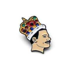 Freddie Mercury With A Crown Enamel Pin