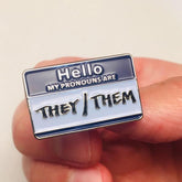 They/Them Pronouns Enamel Pin