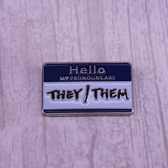 They/Them Pronouns Enamel Pin