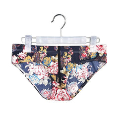Dark Floral Print Briefs