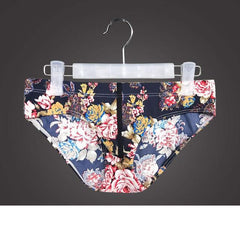 Dark Floral Print Briefs