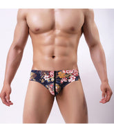 Dark Floral Print Briefs